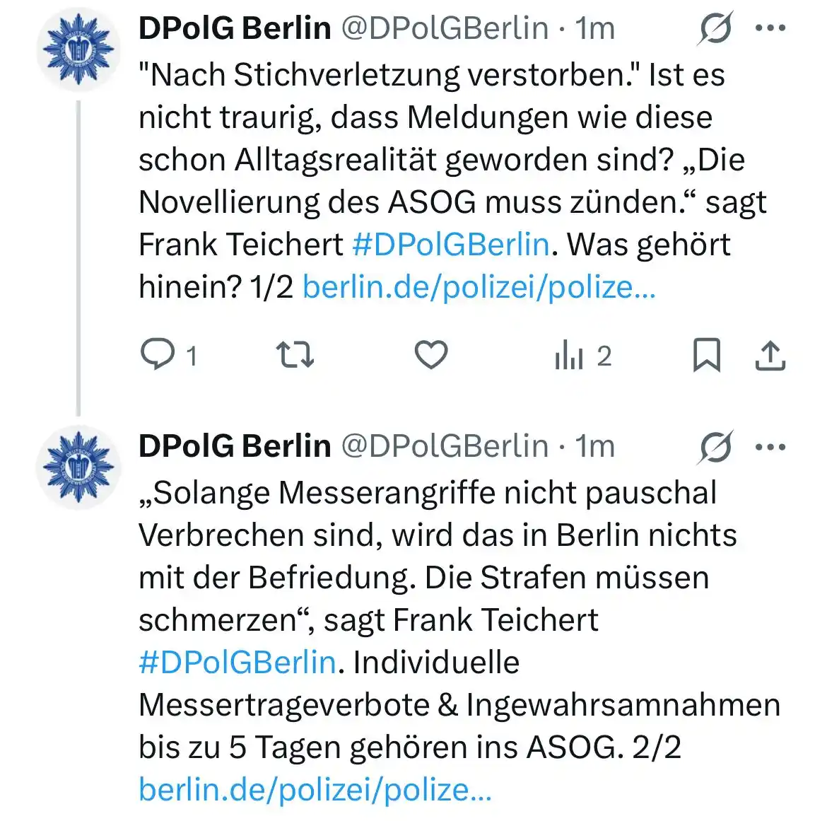 Image from DPolG Berlin: https://x.com/DPolGBerlin/status/1933087667182354552 https://www.berl...
