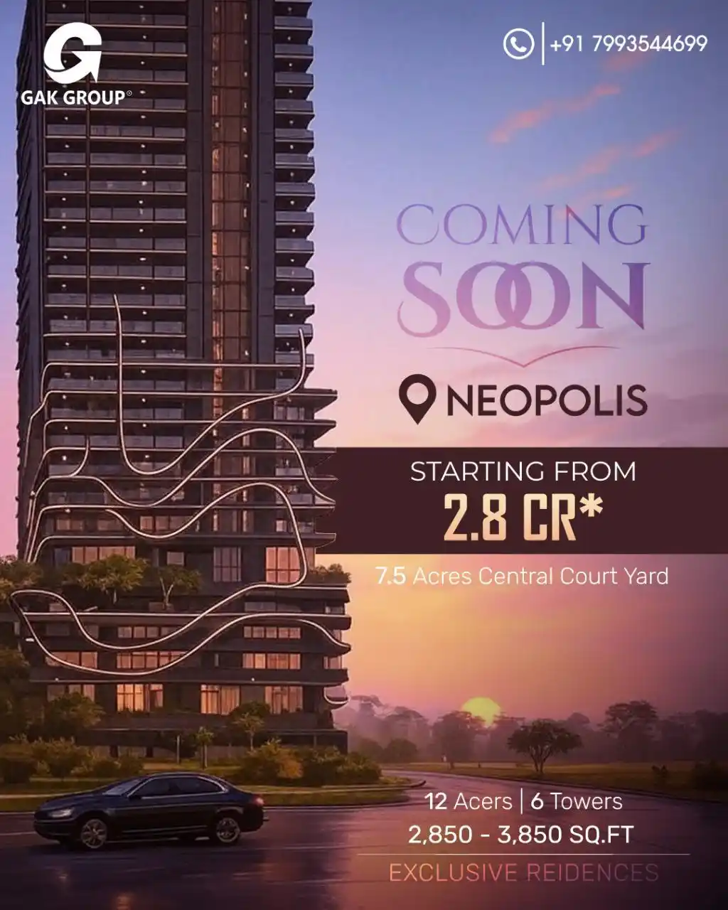 Image from GAK Group: 🌟 Introducing Hyderabad’s Most Iconic Address 🌟 A 12-Acre Ultra-Luxu...