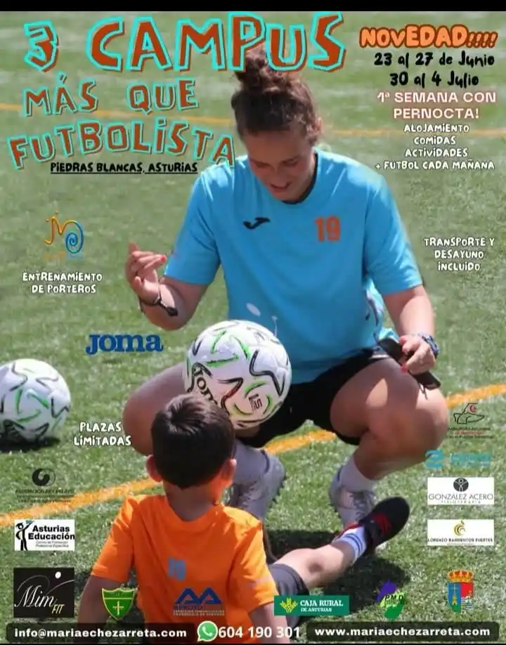 Image from Ayuntamiento de Castrillón: ⚽️⚽️⚽️ La futbolista castrillonense Maria Echezarreta Cheza guardameta...
