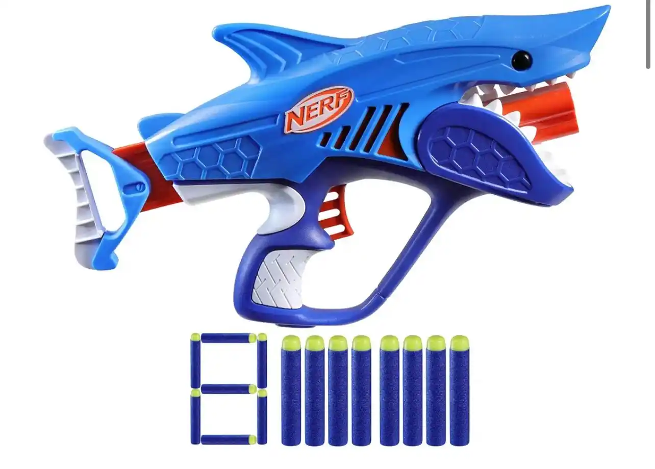 Image from Súper Ofertas Peques: Lanzador tiburón de Nerf con 8 dardos de espuma ✅ 7,53 € ➡️ Amazon: h...
