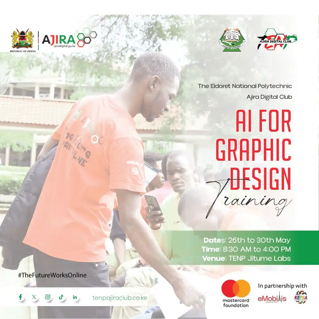 Image from TENP AJIRA DIGITAL CLUB: Less than an hour to go! Our highly anticipated "AI for Graphic Desi...