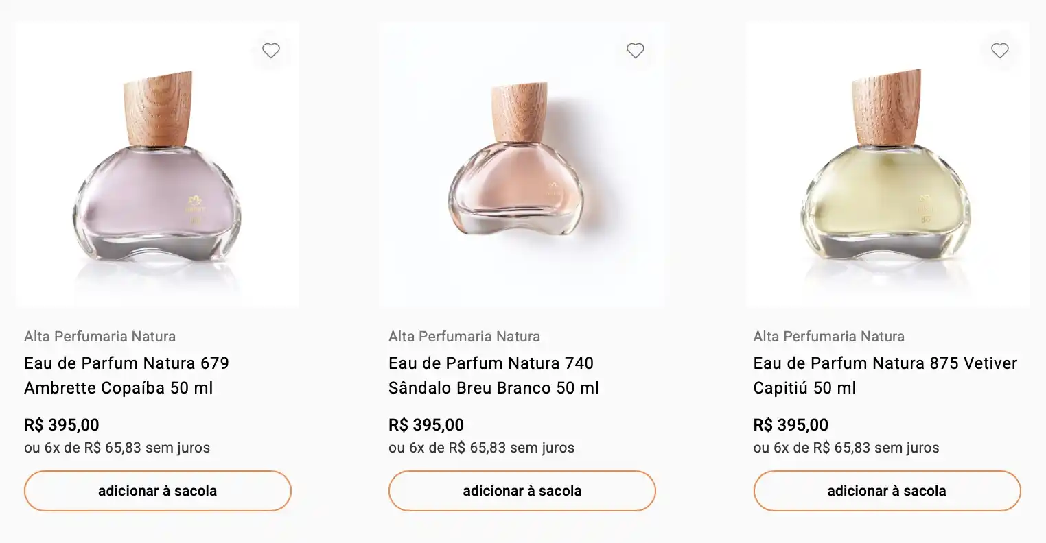Image from Promos do Danilo: Linha de alta perfumaria Natura, com ingredientes exclusivos e tampa e...