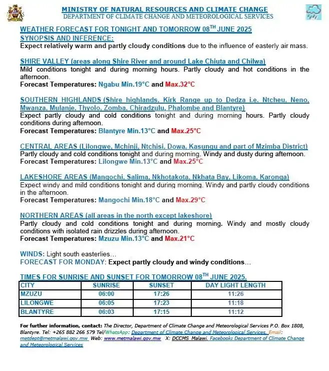 Department of Climate Change and Meteorological Services post