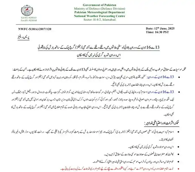 Image from Pti Official Punjab Channel: *محکمہ موسمیات نے کل سے بارشوں کی نوید سنا دی ۔..!!!*...