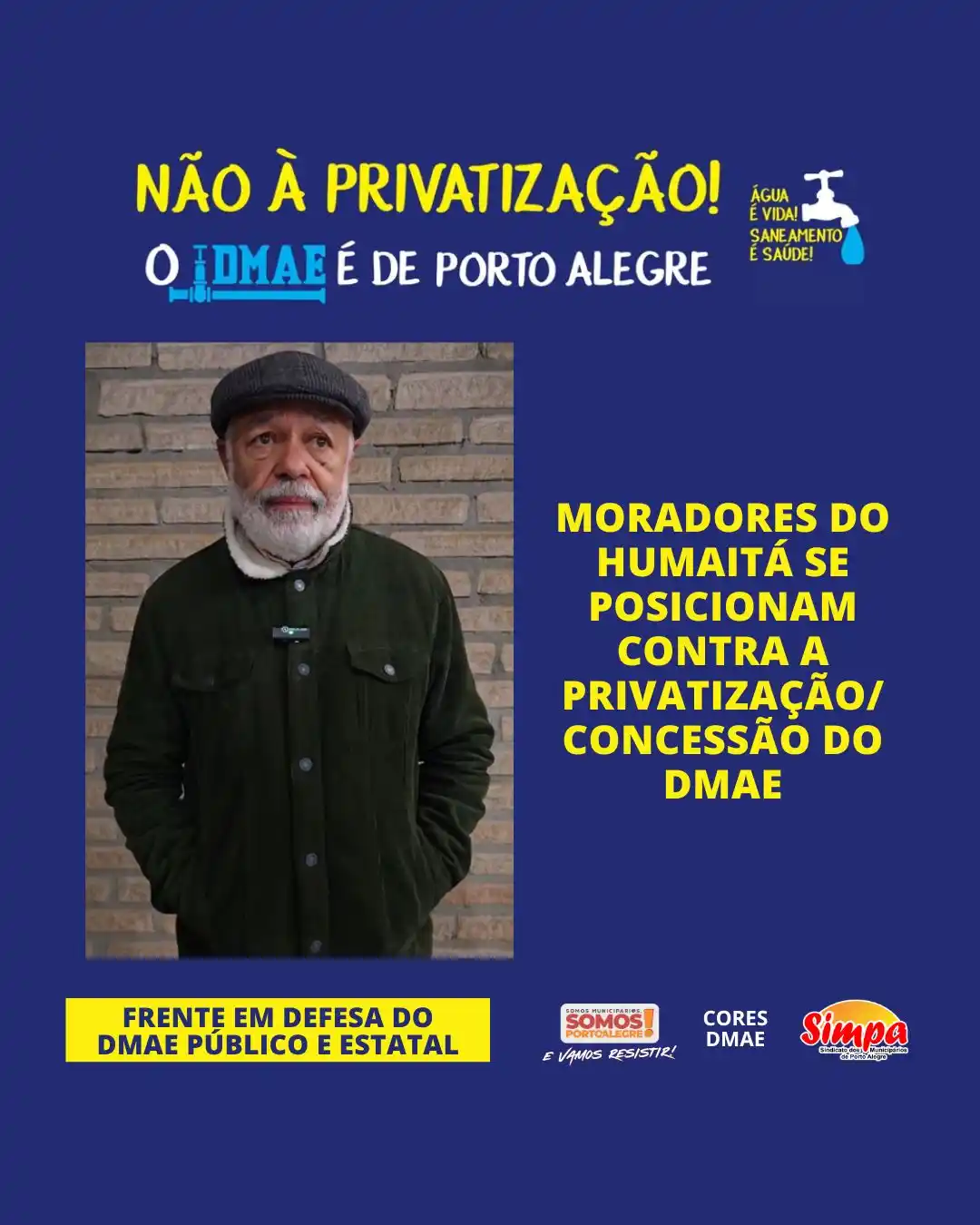 Image from 📣 Canal de Notícias SIMPA: 💦 *MORADORES DO HUMAITÁ SE POSICIONAM CONTRA A PRIVATIZAÇÃO/CONCESSÃO...