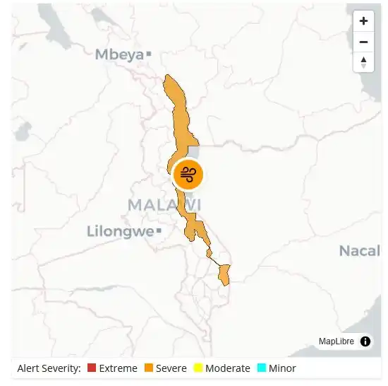 Image from Department of Climate Change and Meteorological Services: *Mwera Winds to Affect Malawi lakes from Wednesday, 11th June 2025.*...