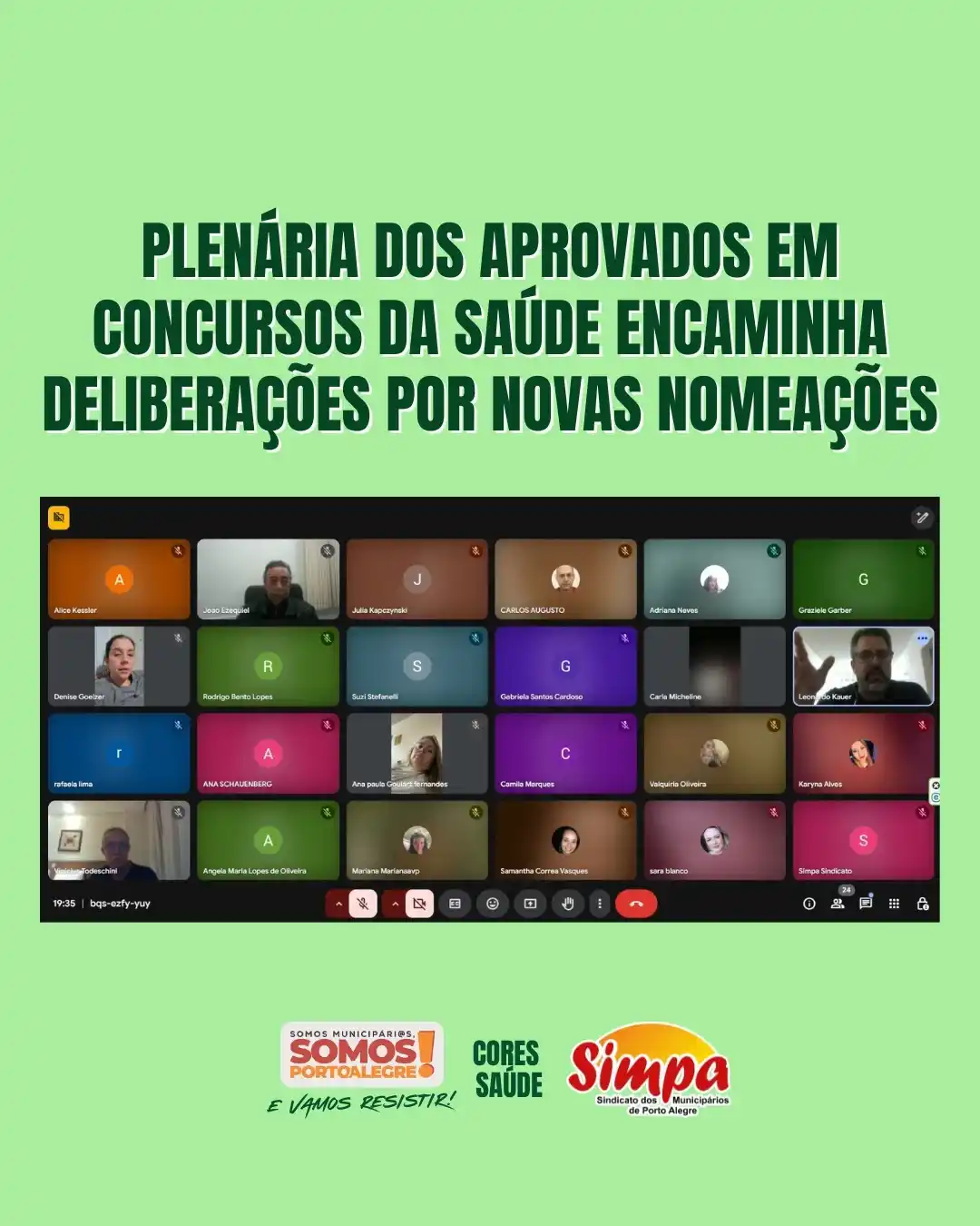 Image from 📣 Canal de Notícias SIMPA: *PLENÁRIA DOS  APROVADOS EM CONCURSOS DA SAÚDE ENCAMINHA DELIBERAÇÕES ...