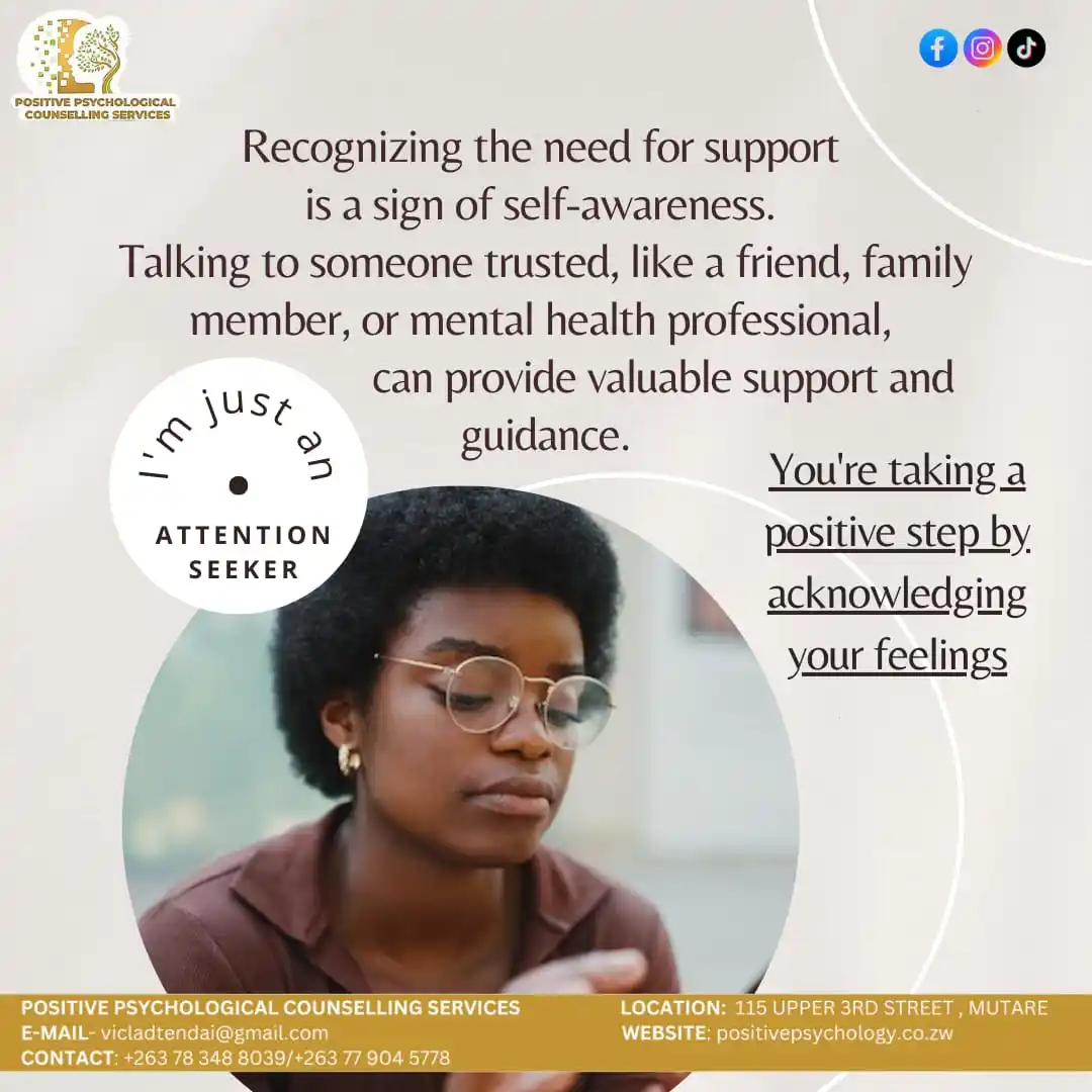 Image from Positive Psychological Counselling Services: Recognizing the need for support shows self-awareness and strength. It...