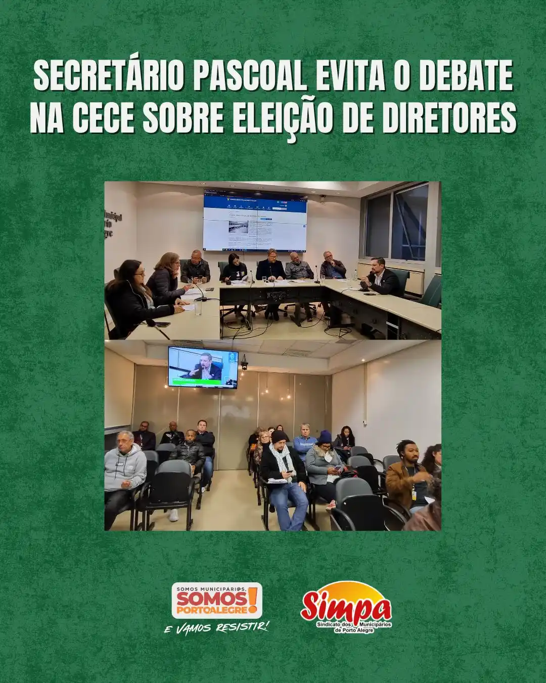 Image from 📣 Canal de Notícias SIMPA: *SECRETÁRIO PASCOAL EVITA O DEBATE NA CECE SOBRE ELEIÇÃO DE DIRETORES*...