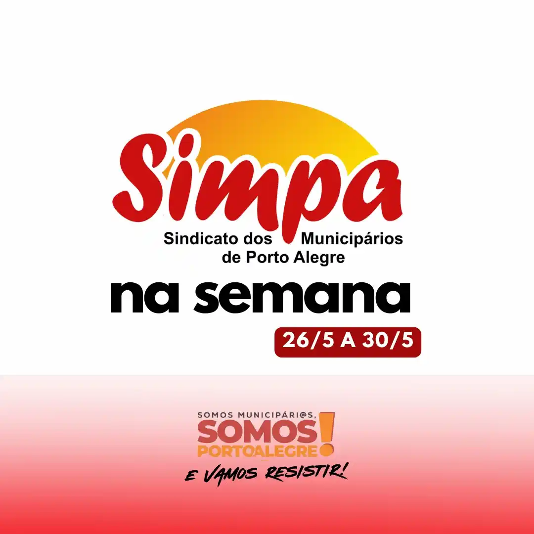 Image from 📣 Canal de Notícias SIMPA: *SIMPA NA SEMANA 26 A 30 DE MAIO* *SIMPA, CORES SAÚDE E ASSERPV ALERT...