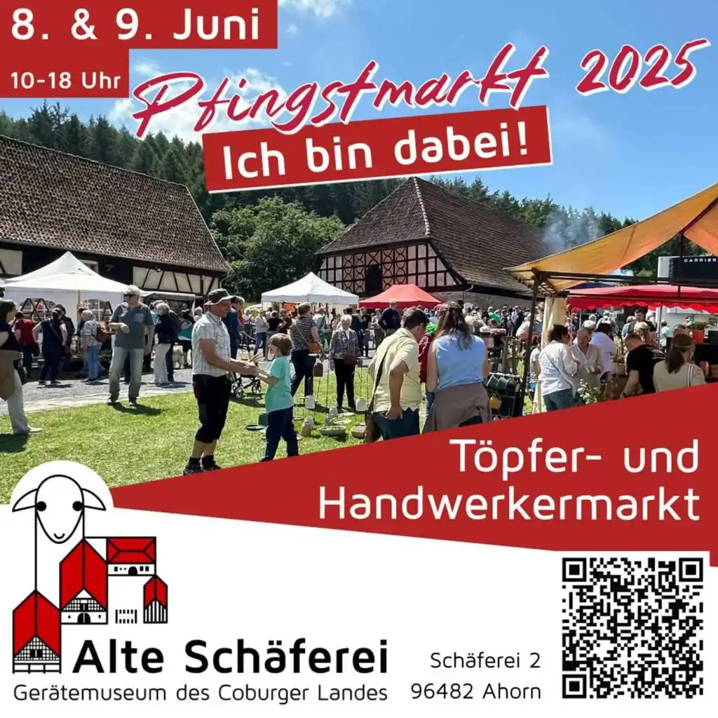 Image from Gemeinde Ahorn: Töpfer- und Handwerkermarkt Am Pfingstwochenende verwandelt sich das ...