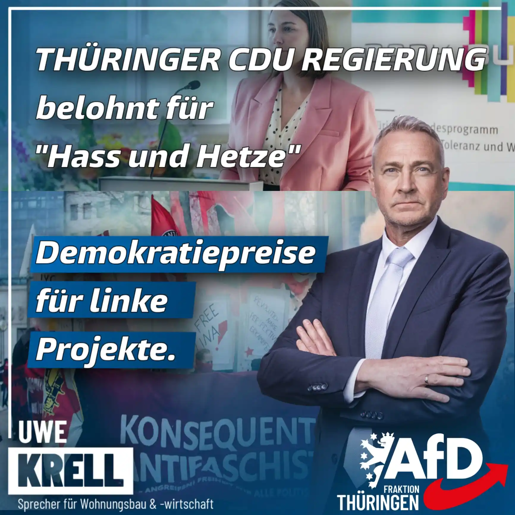 Image from AfD Kreisverband Westthüringen: Wir für Thüringen - jetzt erst recht! 👍💙 3000 Euro bekommt eine Sch...