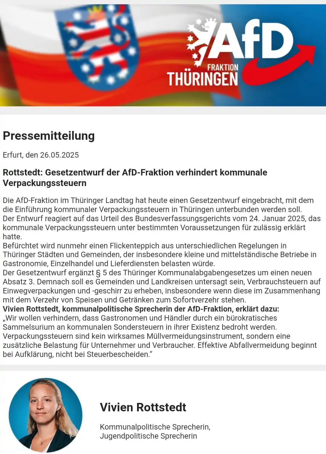 AfD Kreisverband Westthüringen post