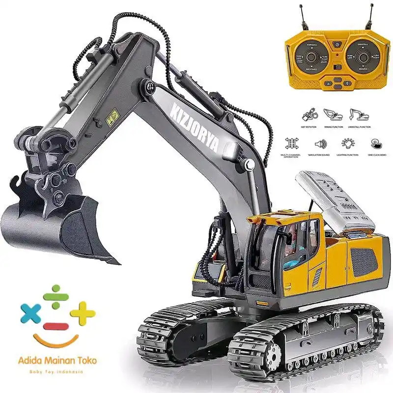 Image from ShopeeCOD: 2.4G Excavator Remote Control 11 Channel Diecast Model Paduan RC Crawl...
