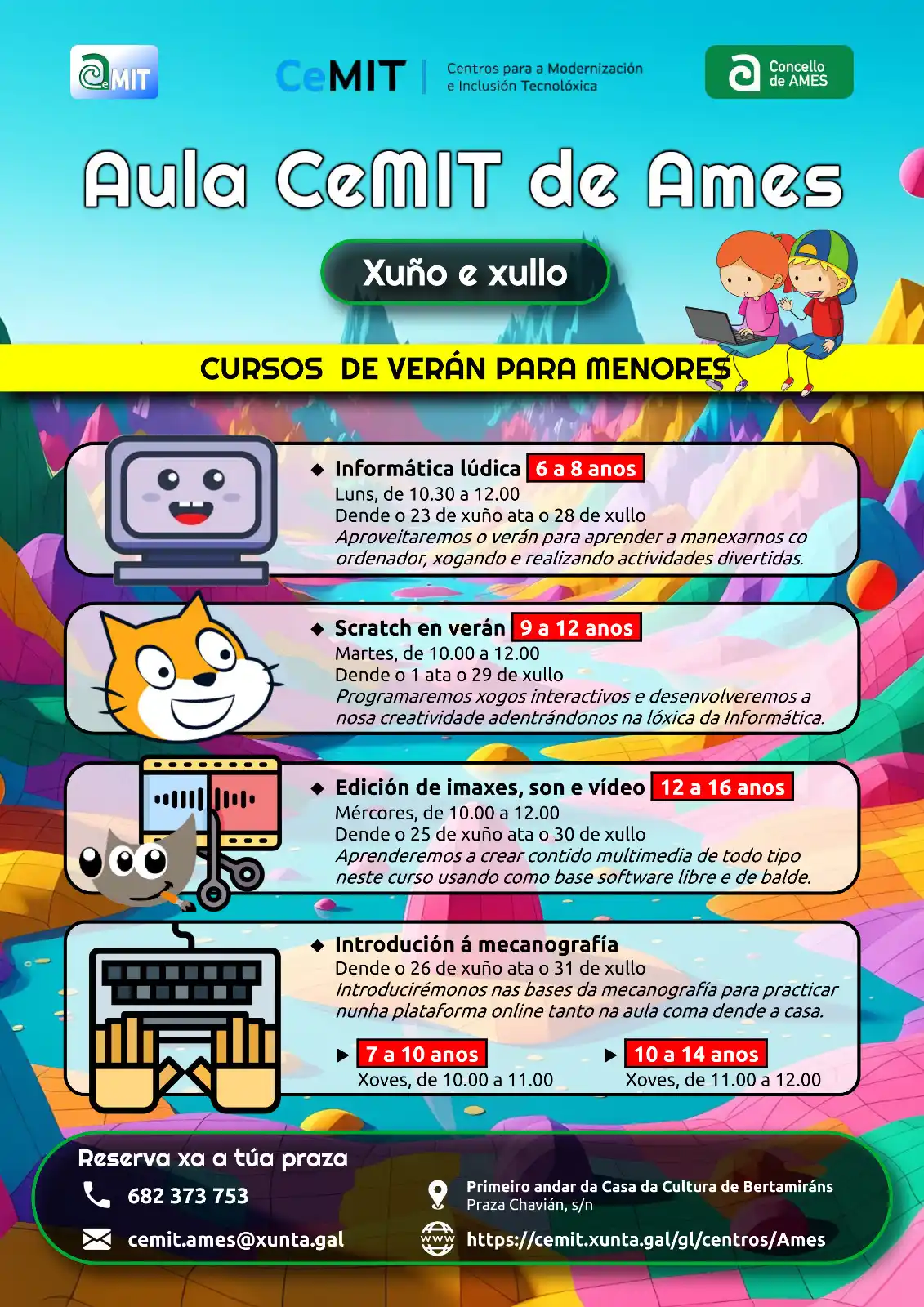Image from Concello de Ames: 💻 *A Aula CeMIT oferta novos cursos de formación este verán dirixidos...