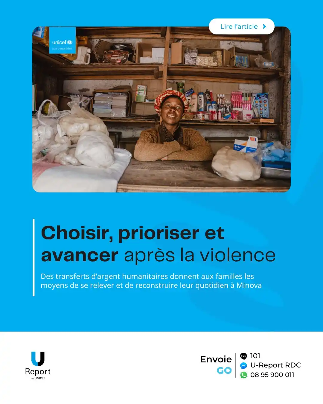 Image from U-Report RDC: Bon début de semaine U-Reporter, 📰 Découvre comment les transferts d...