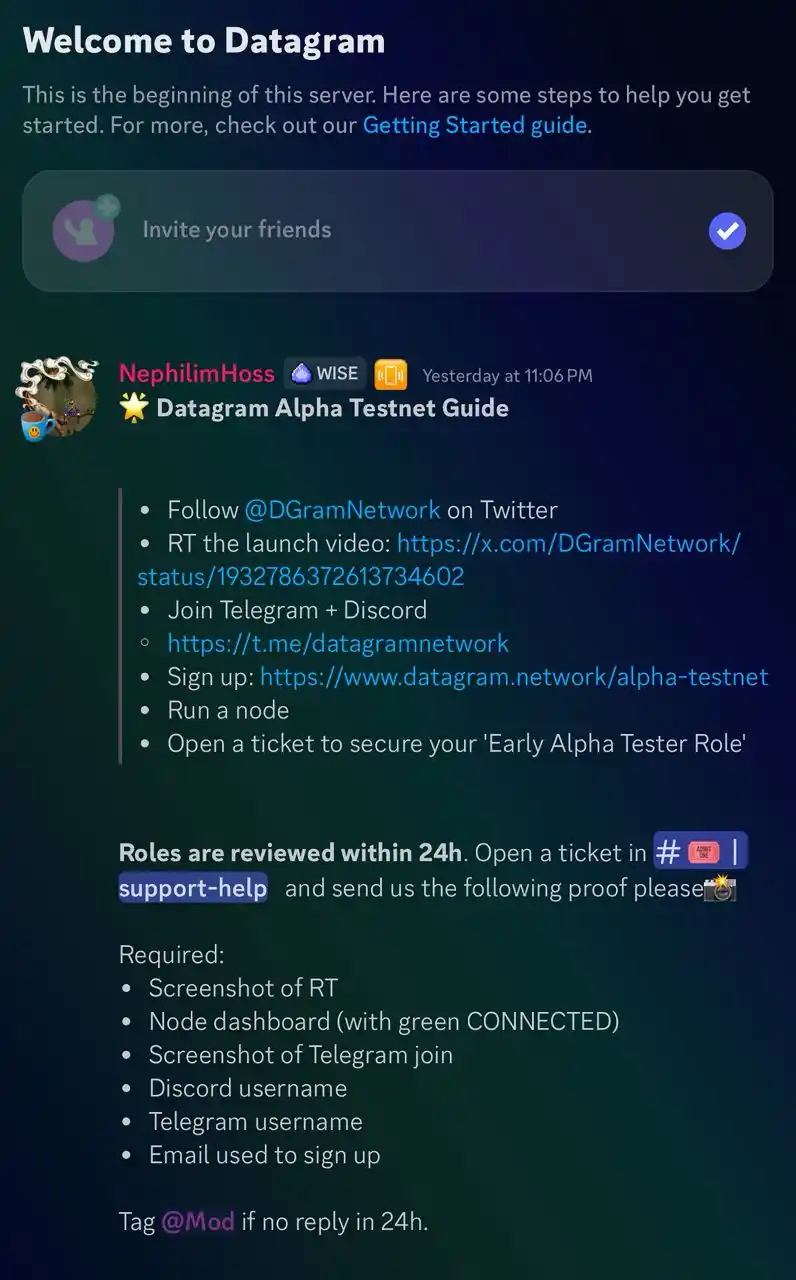 Image from Web3 Alphas 🤴 : 🎇Datagram Network Alpha Testnet Datagram Network has officially laun...