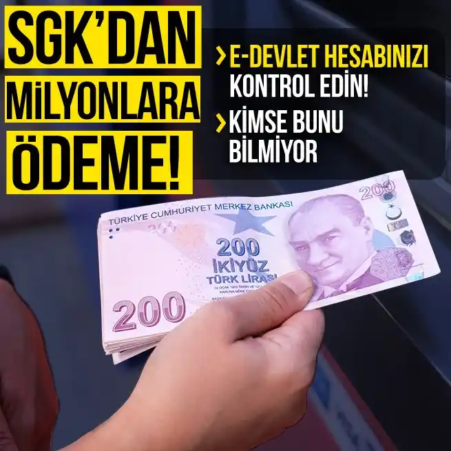 Image from Takvim: e-Devlet'ten hesabınızı kontrol edin! SGK para yatırmış olabilir! Mily...