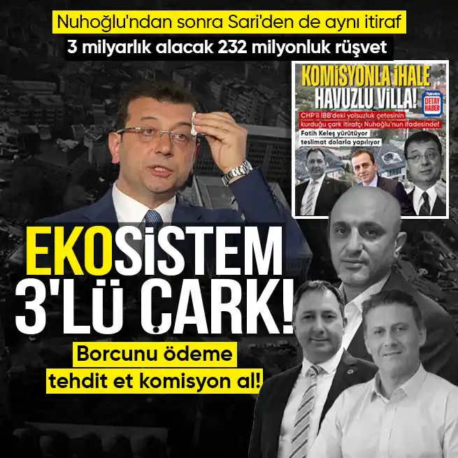 Image from Takvim: EKOSİSTEM 3'LÜ ÇARK 📌CHP'li İBB'deki çetenin yolsuzluk tezgahı: Borc...