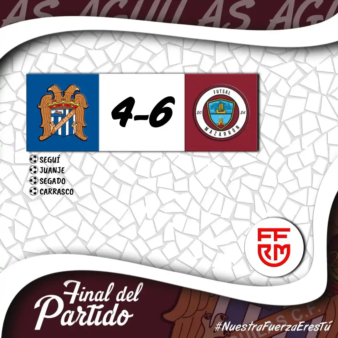 Image from Águilas Fútbol Club: | 𝘍𝘜𝘛𝘚𝘈𝘓 | 𝗙𝗜𝗡𝗔𝗟 𝗗𝗘𝗟 𝗣𝗔𝗥𝗧𝗜𝗗𝗢 Águilas 4 - 6 Mazar...