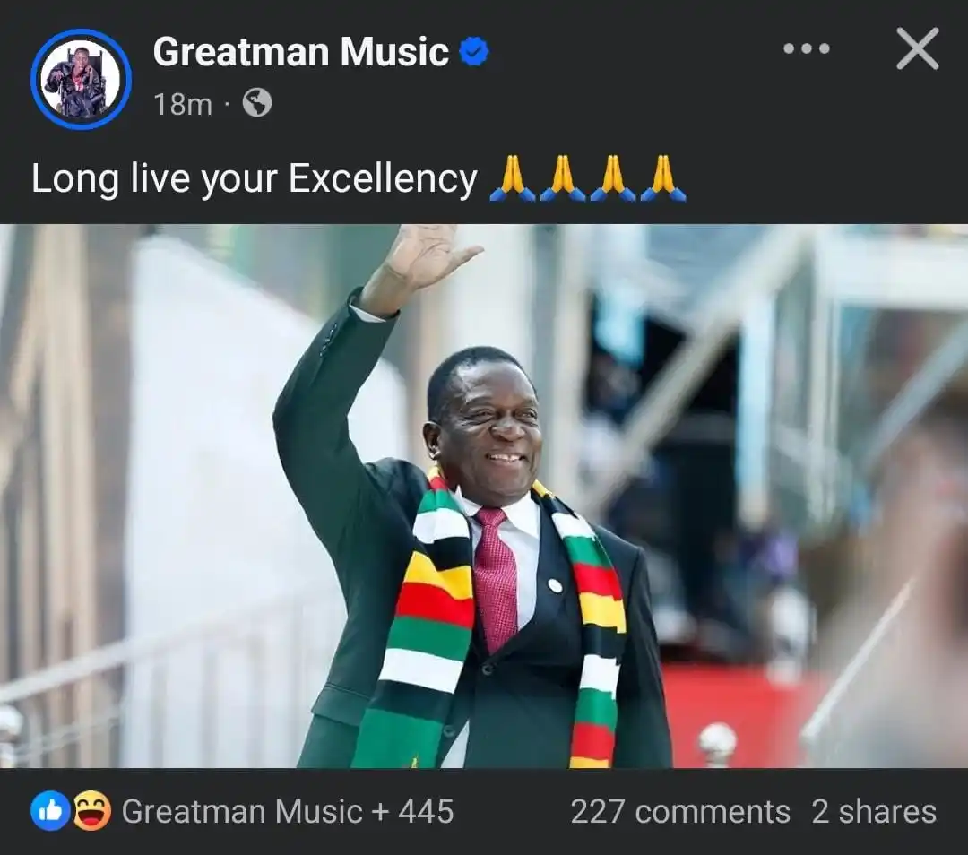 Image from +263 News Hub🇿🇼: Greatman pane basa...