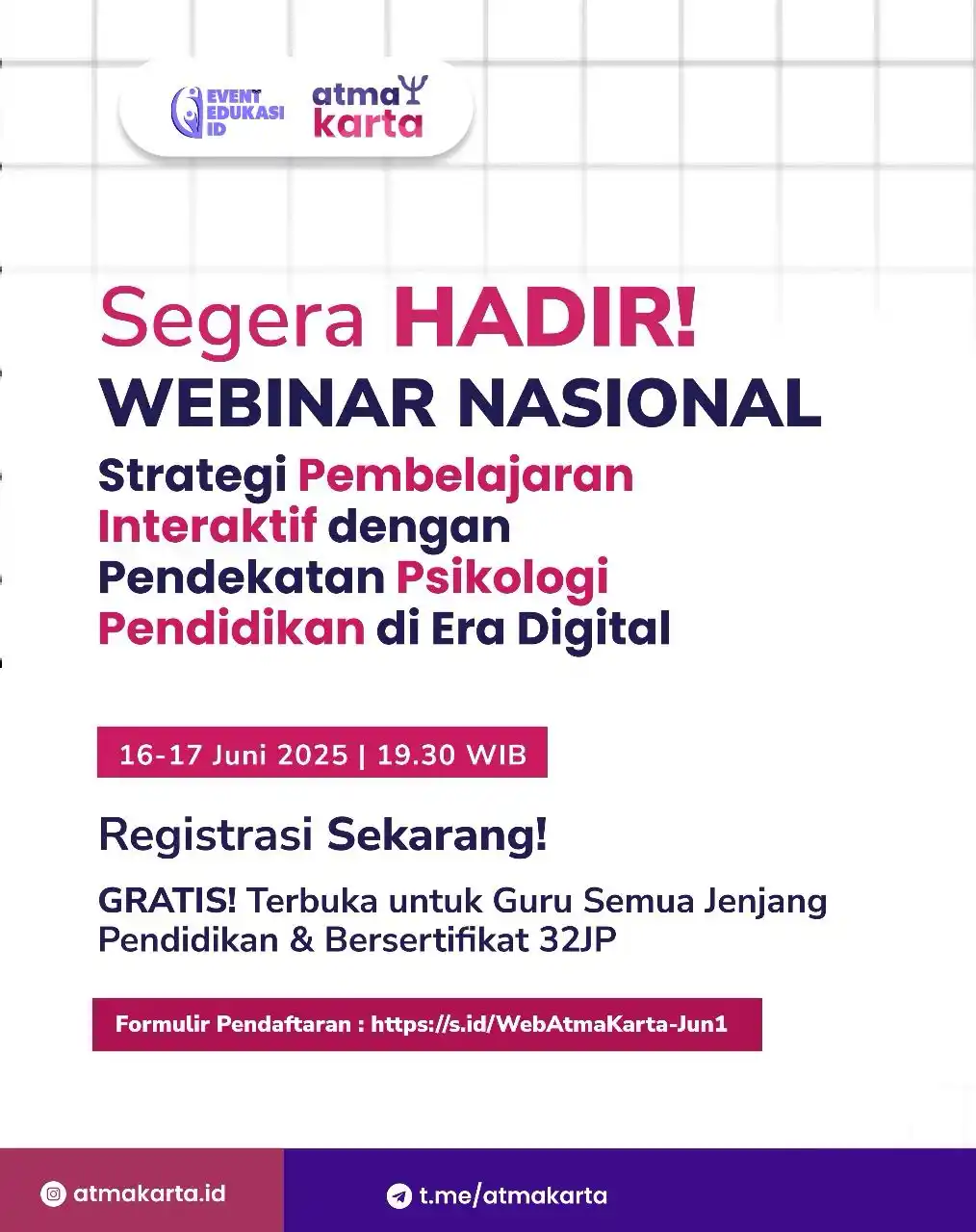 Image from Atma Karta: *‼️ H-4 WEBINAR NASIONAL DIMULAI!* Masih Ada Kesempatan Mendaftar We...