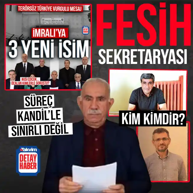 Image from Takvim: İmralı'da "fesih" sekretaryası! Öcalan'ın yanına nakledilen 3 isim k...