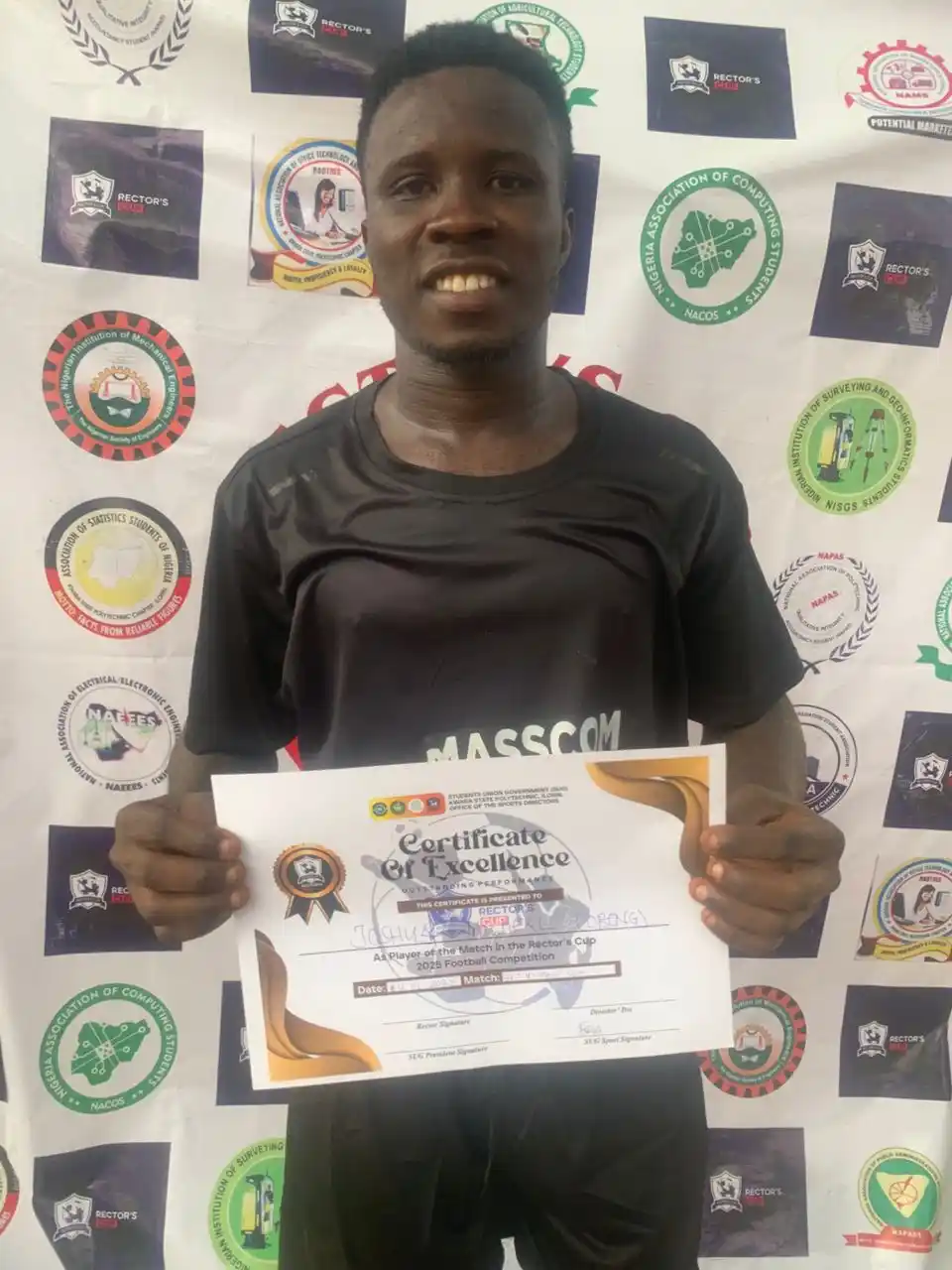 Image from Kwarapoly sports channel : *MAN OF THE MATCH* Joshua Michael has been awarded Man of the Match ...