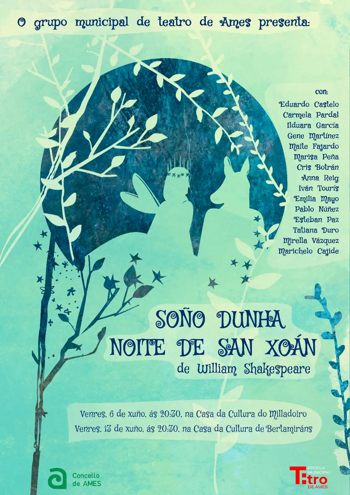 Image from Concello de Ames: *O grupo municipal de teatro de Ames estrea “Soño dunha noite de San X...