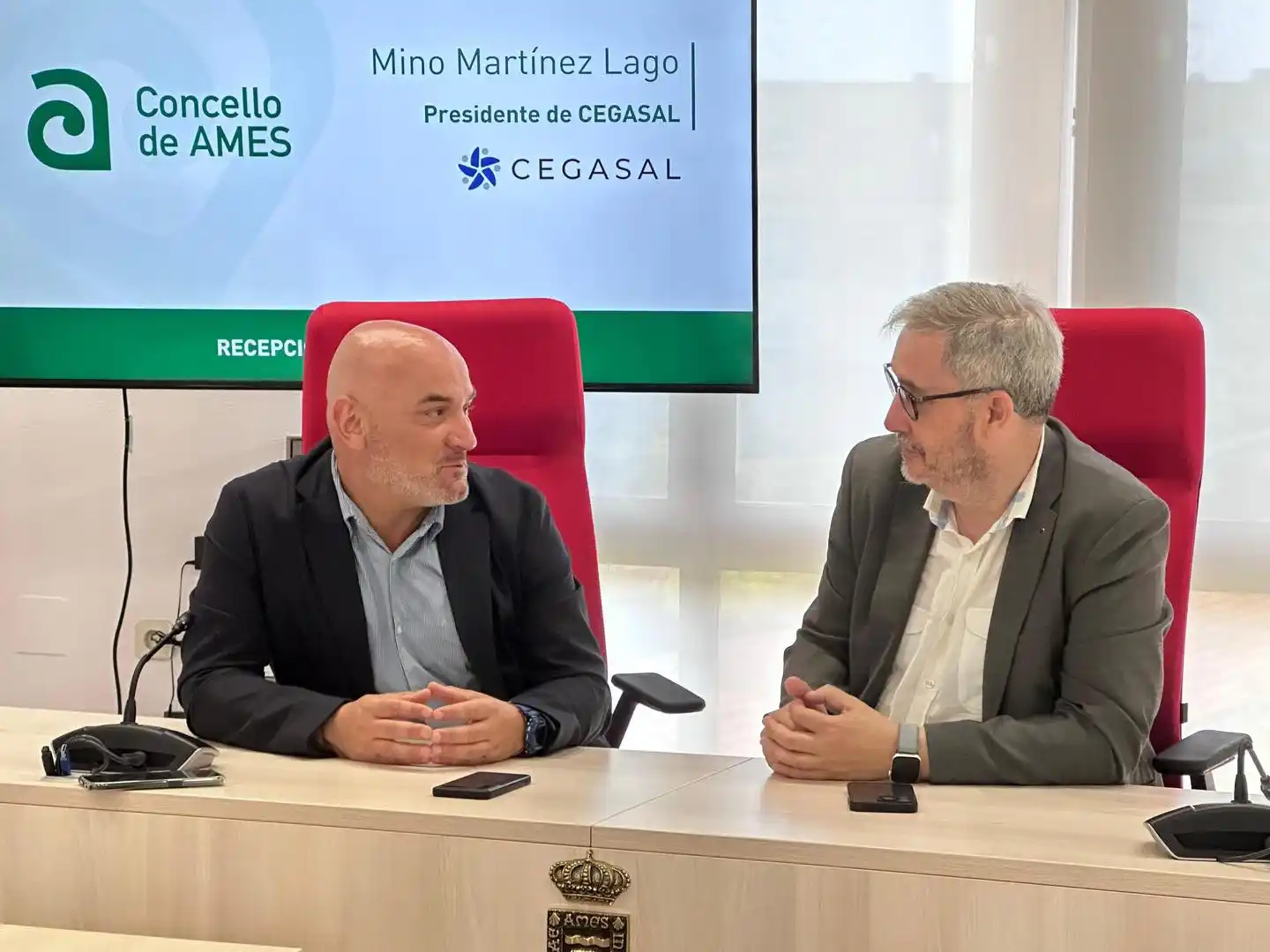 Image from Concello de Ames: *O presidente de CEGASAL pon a Ames como exemplo de integración labora...