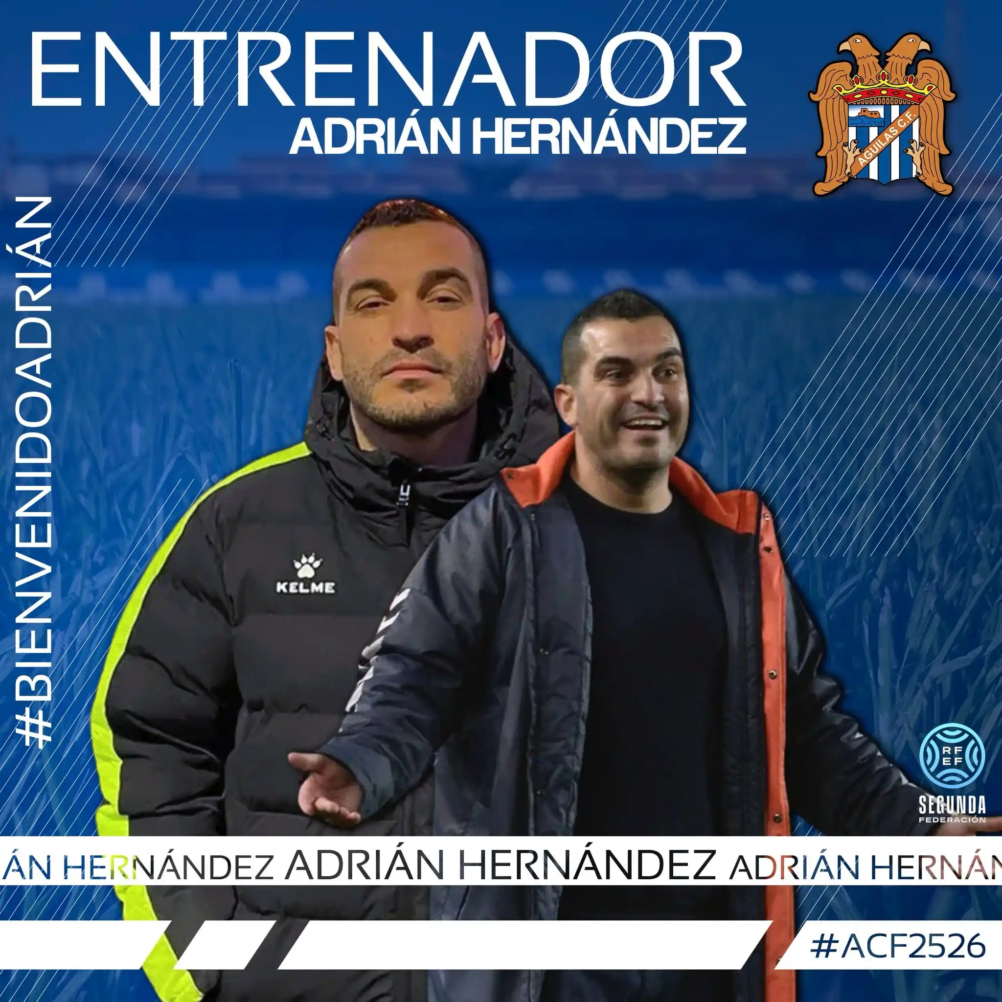 Image from Águilas Fútbol Club: 📣 𝗢𝗙𝗜𝗖𝗜𝗔𝗟 | Adrián Hernández, nuevo entrenador del Águilas Fút...