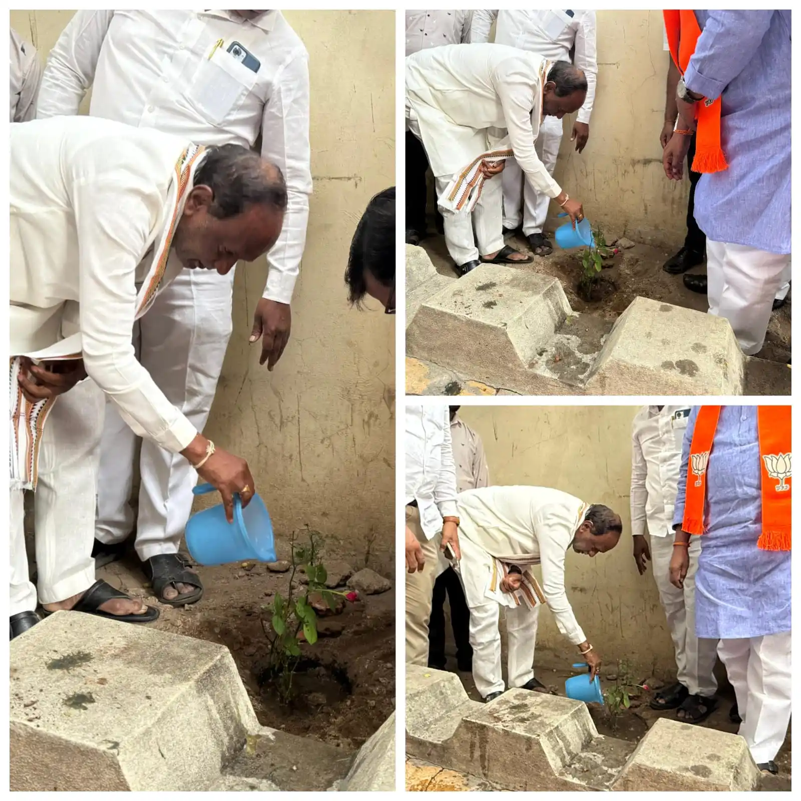 Image from Dr K Laxman: Planted a sapling at the BJP Telangana State Office in Hyderabad, a hu...