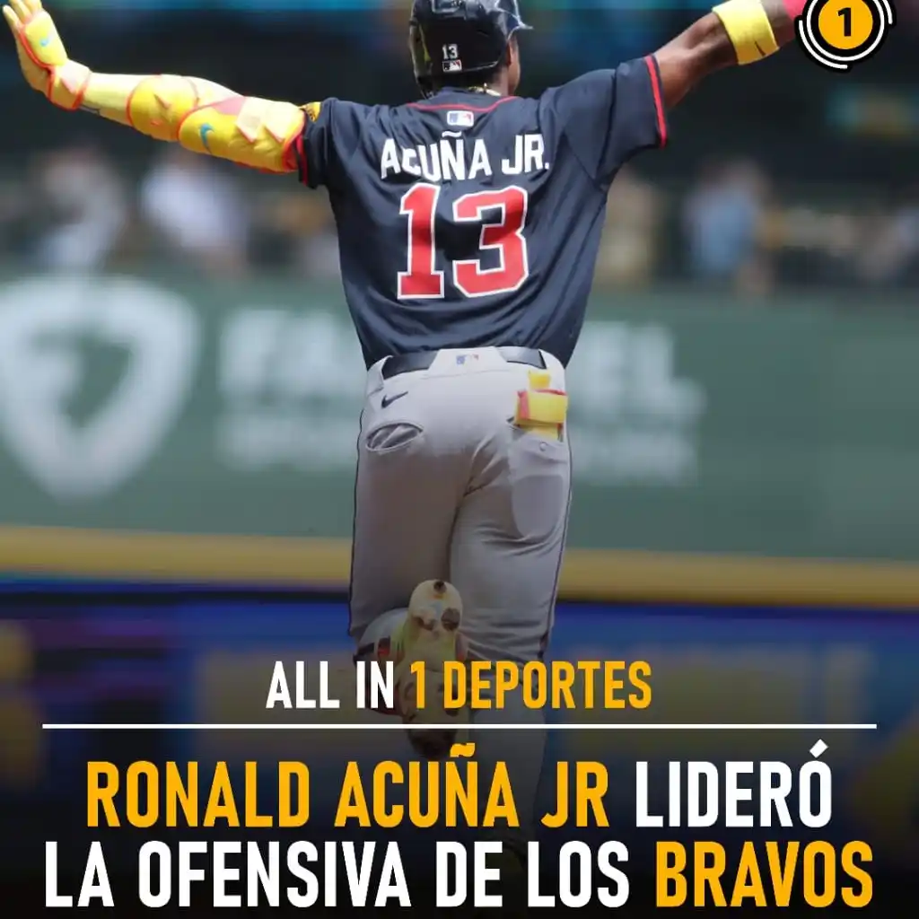 Image from ⚽⚾ DEPORTES 🏀🏐: *💥 Ronald Acuña Jr. encendido con los Atlanta Braves en Milwaukee.* ...