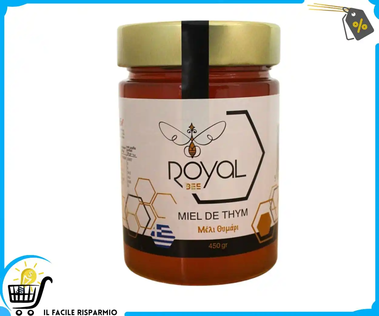 Image from Il Facile Risparmio : 🍽 *Royal Bee Miele di Timo Greco 450g* 💰 Prezzo in offerta *6,77* €...