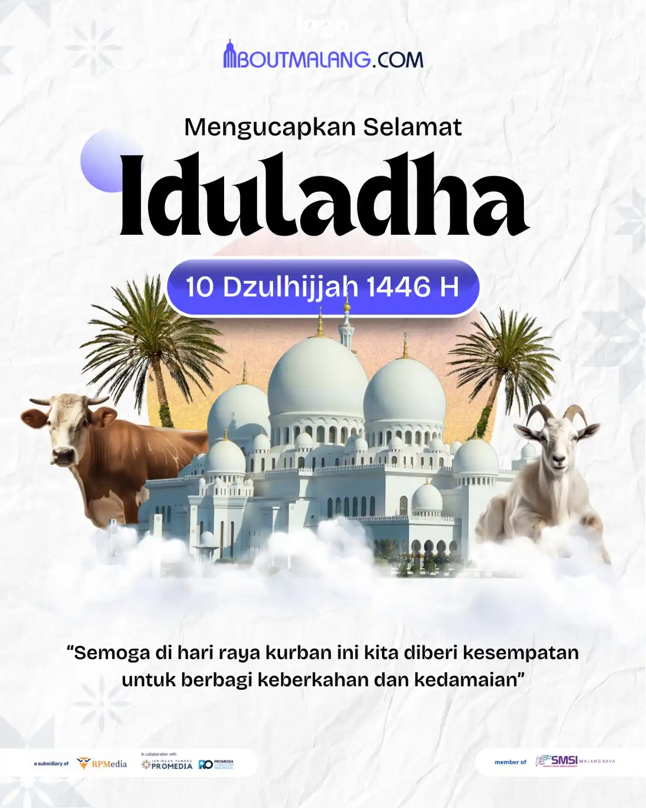Image from AboutMalang.com News Update: 🌙 Selamat Iduladha 10 Dzulhijjah 1446 H Semoga semangat berkurban me...