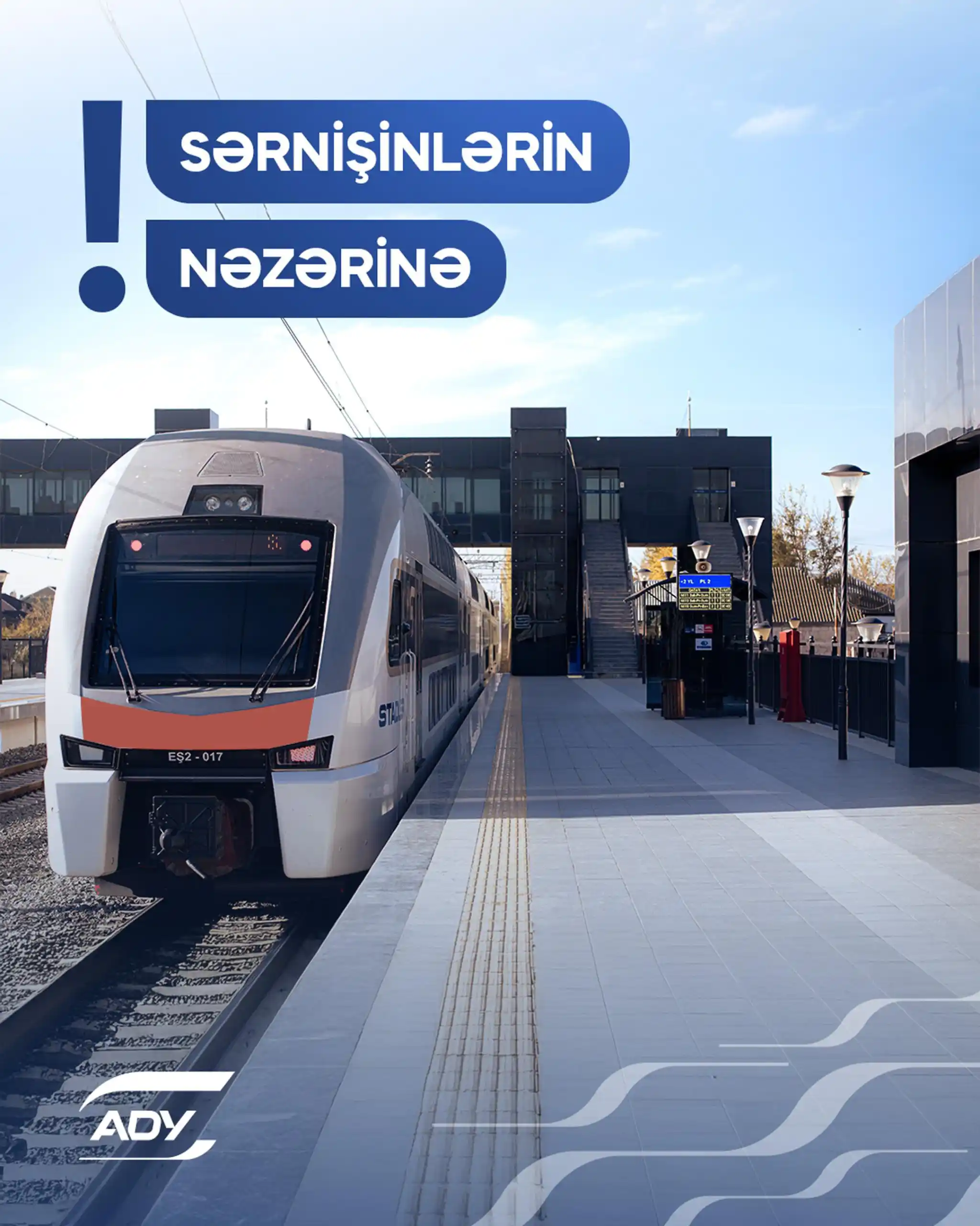 Image from Azərbaycan Dəmir Yolları - ADY: 📢 Sərnişinlərin nəzərinə!  🚆 Abşeron dairəvi marşrutu üzrə qatarlar ...