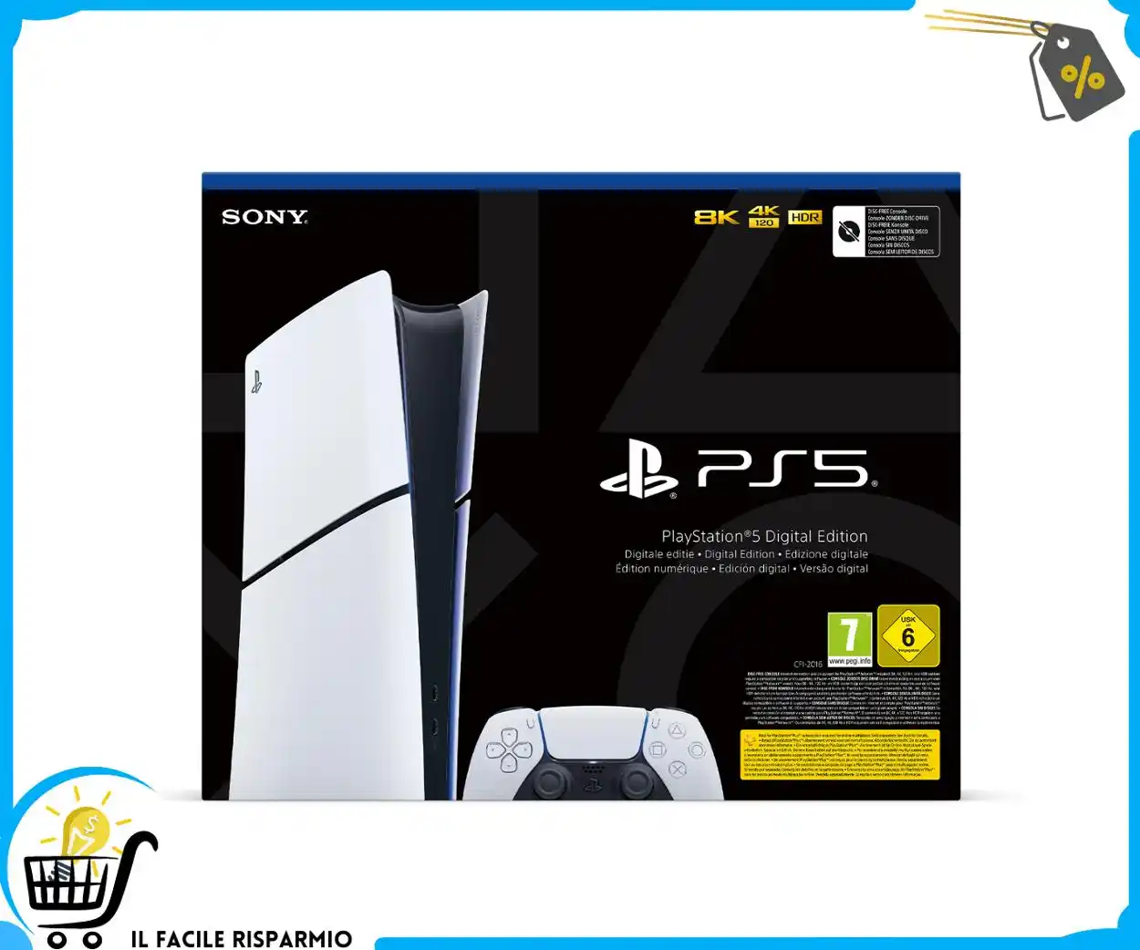 Image from Il Facile Risparmio : 📍 *SONY PS5 Dig. SLIM - D Chassis, White* 💰 Prezzo in offerta *399,...