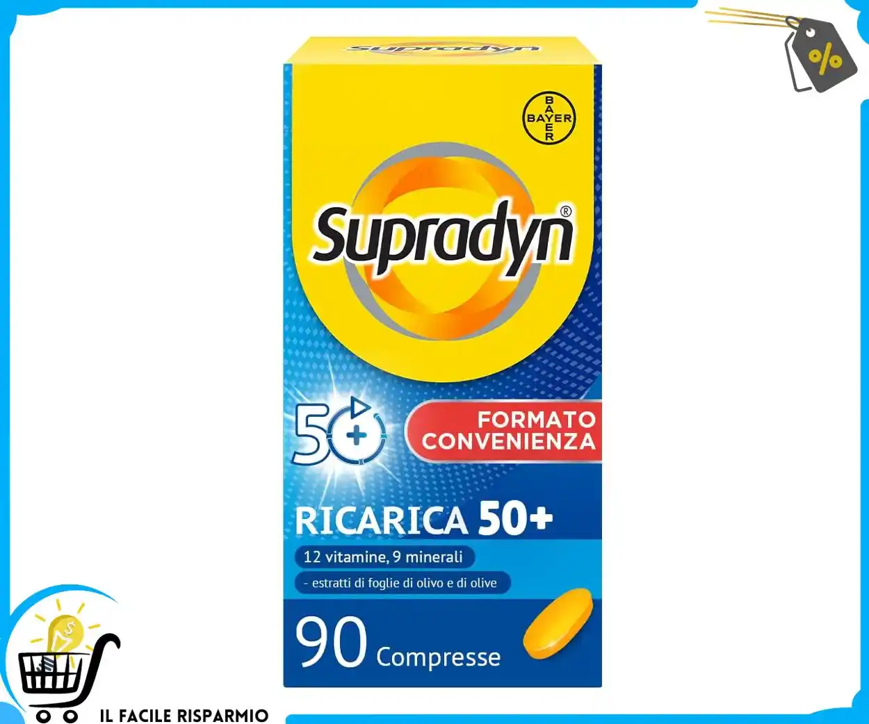 Image from Il Facile Risparmio : 💆🏼 *Supradyn Ricarica 50+ Integratore Multivitaminico Completo 90 Co...