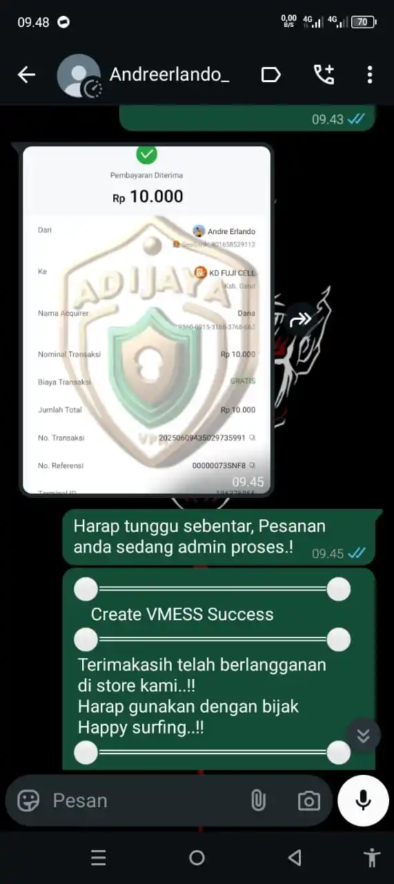 Image from 𝐀𝐝𝐢𝐣𝐚𝐲𝐚 ꜱᴛᴏʀᴇ ꪜρꪀ • TESTIMONI✅: *_✍️TERIMAKASIH, TRANSAKSI DONE..!!_* *⚪══════════════════════⚪* ...