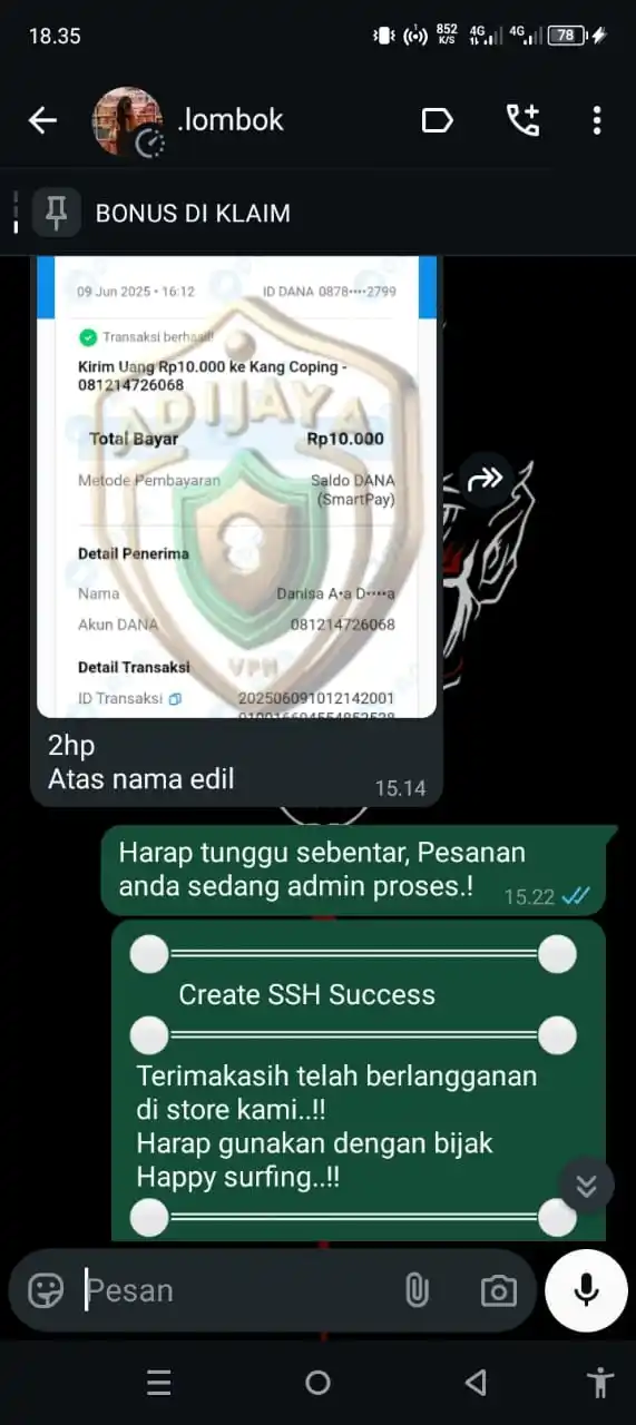 Image from 𝐀𝐝𝐢𝐣𝐚𝐲𝐚 ꜱᴛᴏʀᴇ ꪜρꪀ • TESTIMONI✅: *_✍️TERIMAKASIH, TRANSAKSI DONE..!!_* *⚪══════════════════════⚪* ...