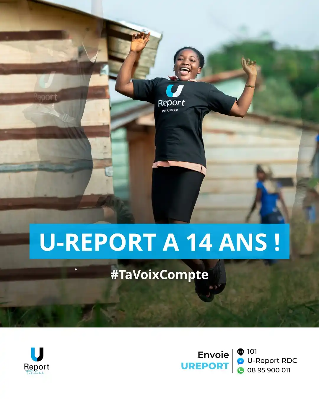 Image from U-Report RDC: U-Report fête ses 14 ans ! 🎉  De la sensibilisation à la MPOX en RDC ...