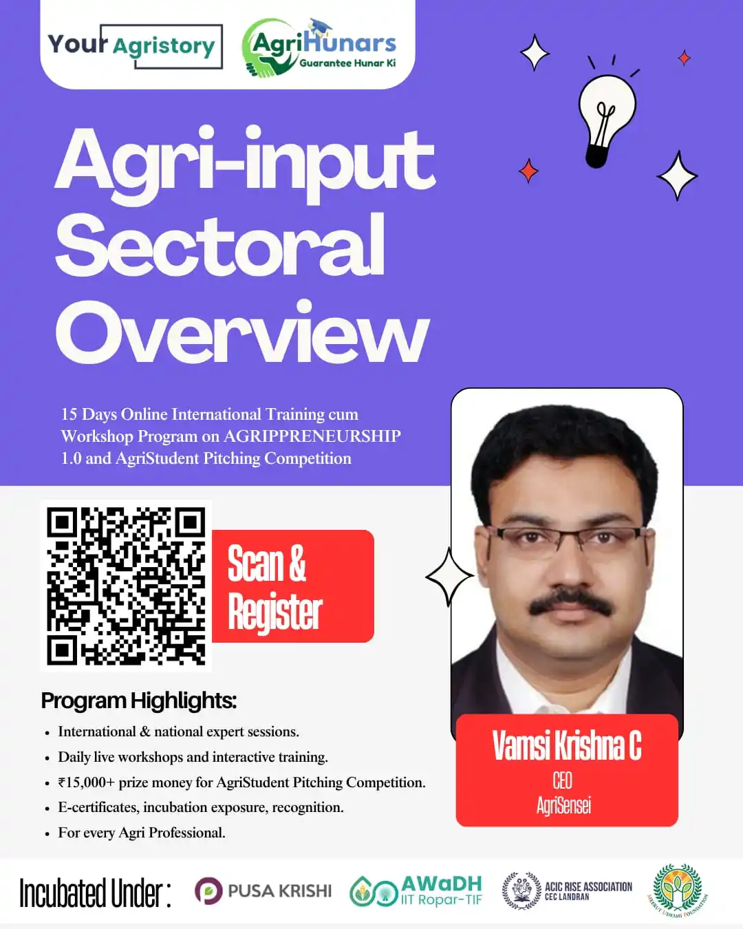 Image from Agrihunars: 🛑 *15-Days Online International Training-cum-Workshop Program on "AGR...