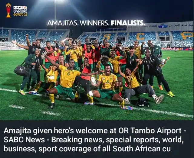 Image from KAHUNGU: A rousing welcome for the Amajita, the victorious under 20 national si...