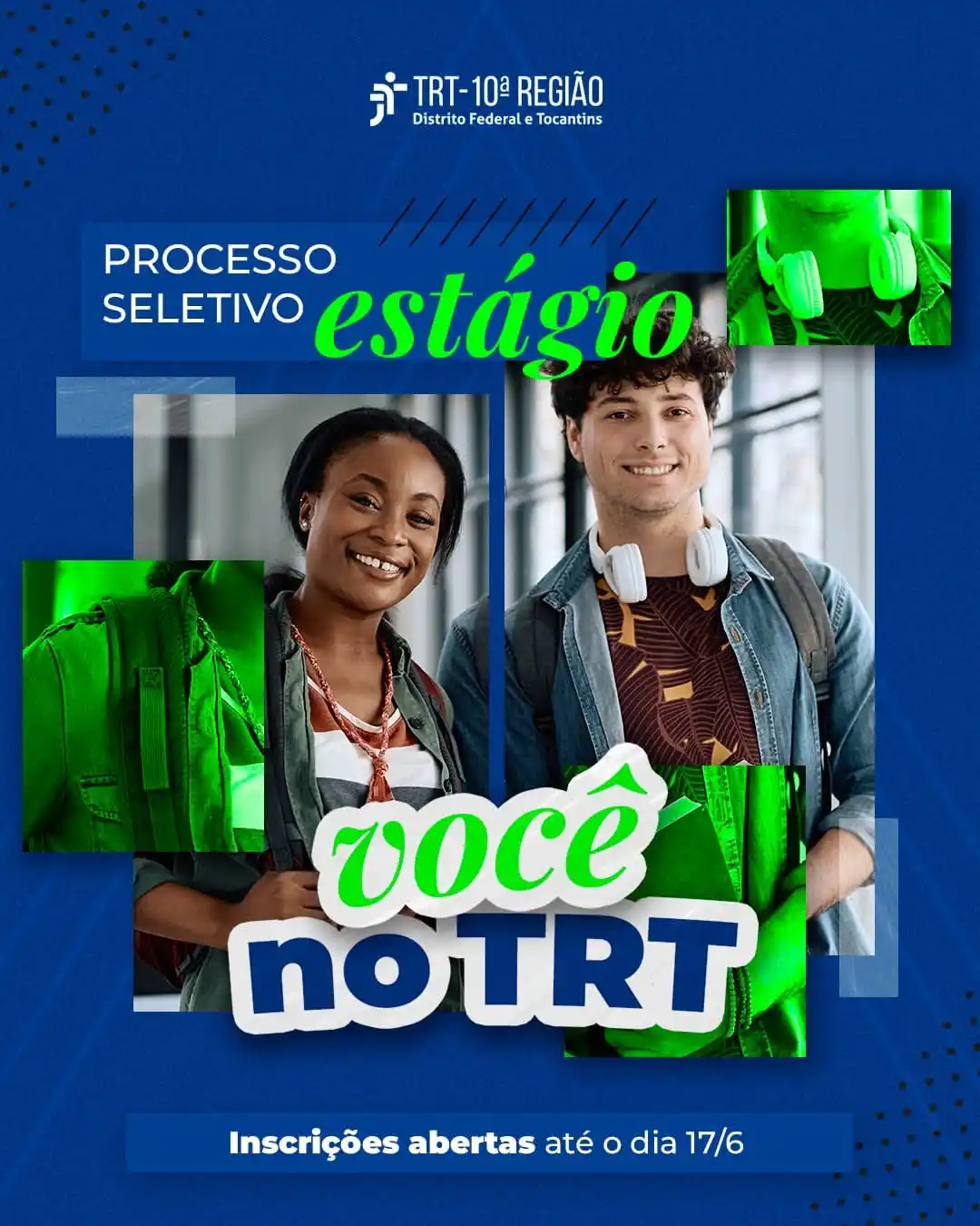 Image from JUSINTEGRA🏘️: 📊@jusintegra indica *Oportunidades* 📬trt10oficial 🎓 Você na Dé...