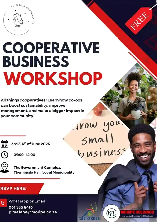 Image from Moripe College: 🚀 Attention Business Owners! Join us for a powerful Cooperative Busi...
