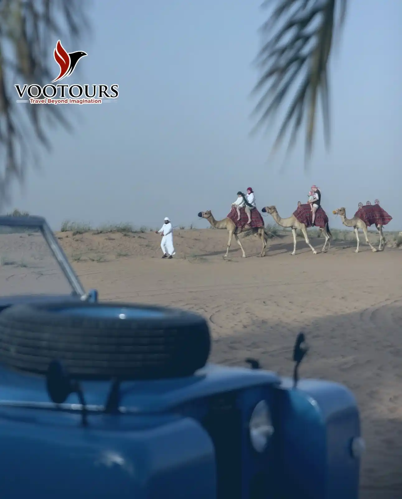 Image from Vootours Tourism : Camel Ride or Vintage Land Rover Safari in Dubai | Book Desert Experie...