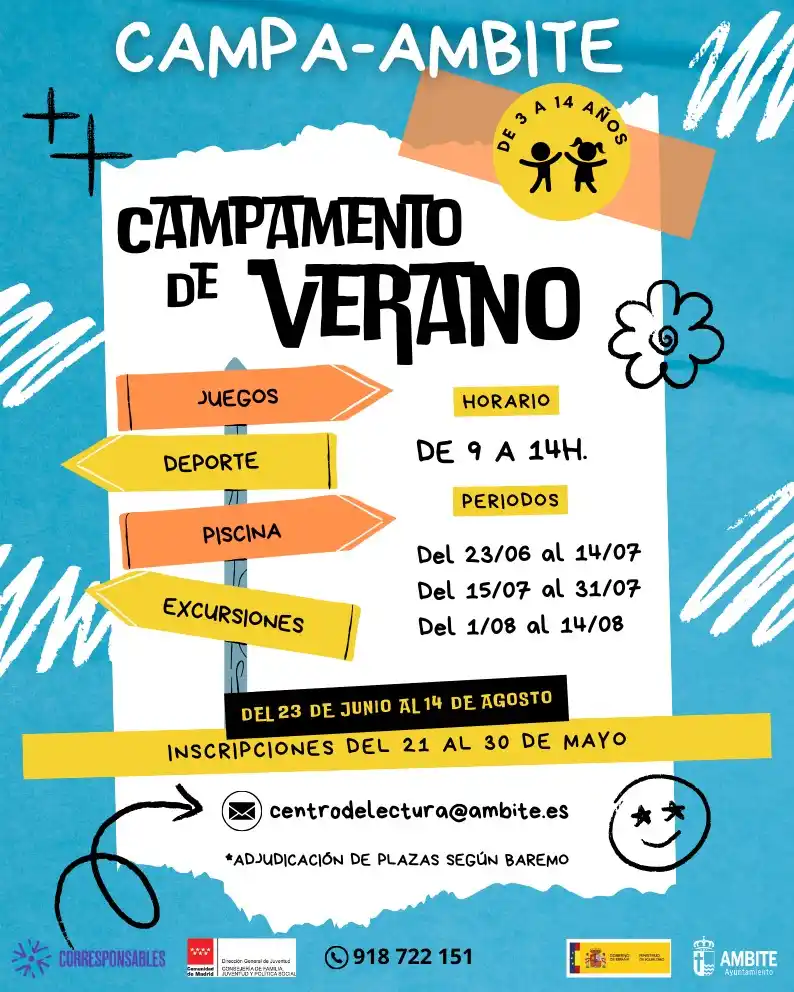 Image from Ayuntamiento de Ambite - Servicio de Información Vecinal.: CAMPA-AMBITE 2025 🌞 📅 Del 21 al 30 de mayo abrimos inscripciones pa...