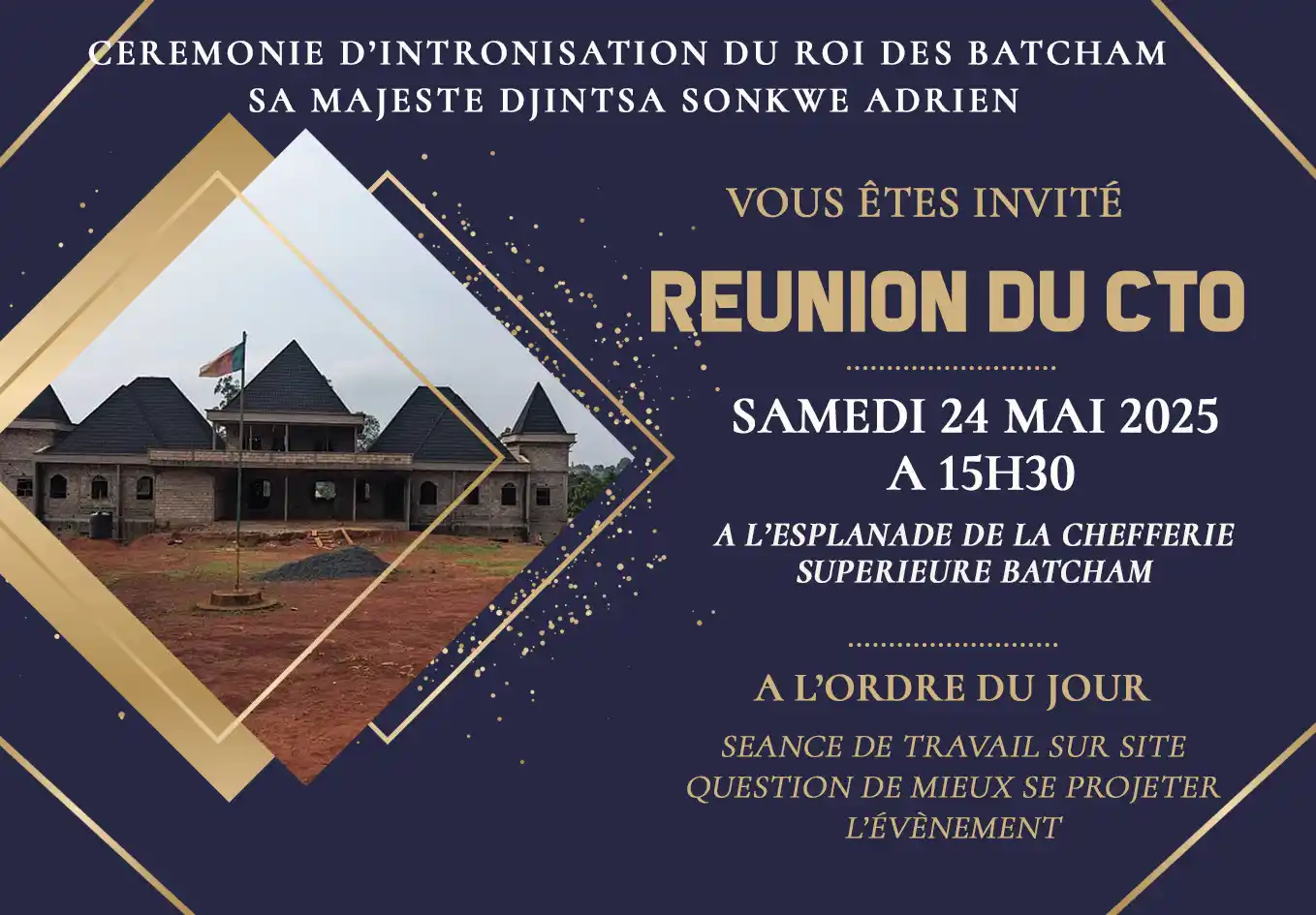 Image from Chaîne Officielle 🦜 AMAZONE BATCHAM BAMELIEU: *CONVOCATION No 005* *Sa Dignité FOAGUAM NOGNING Serge,* Président du...