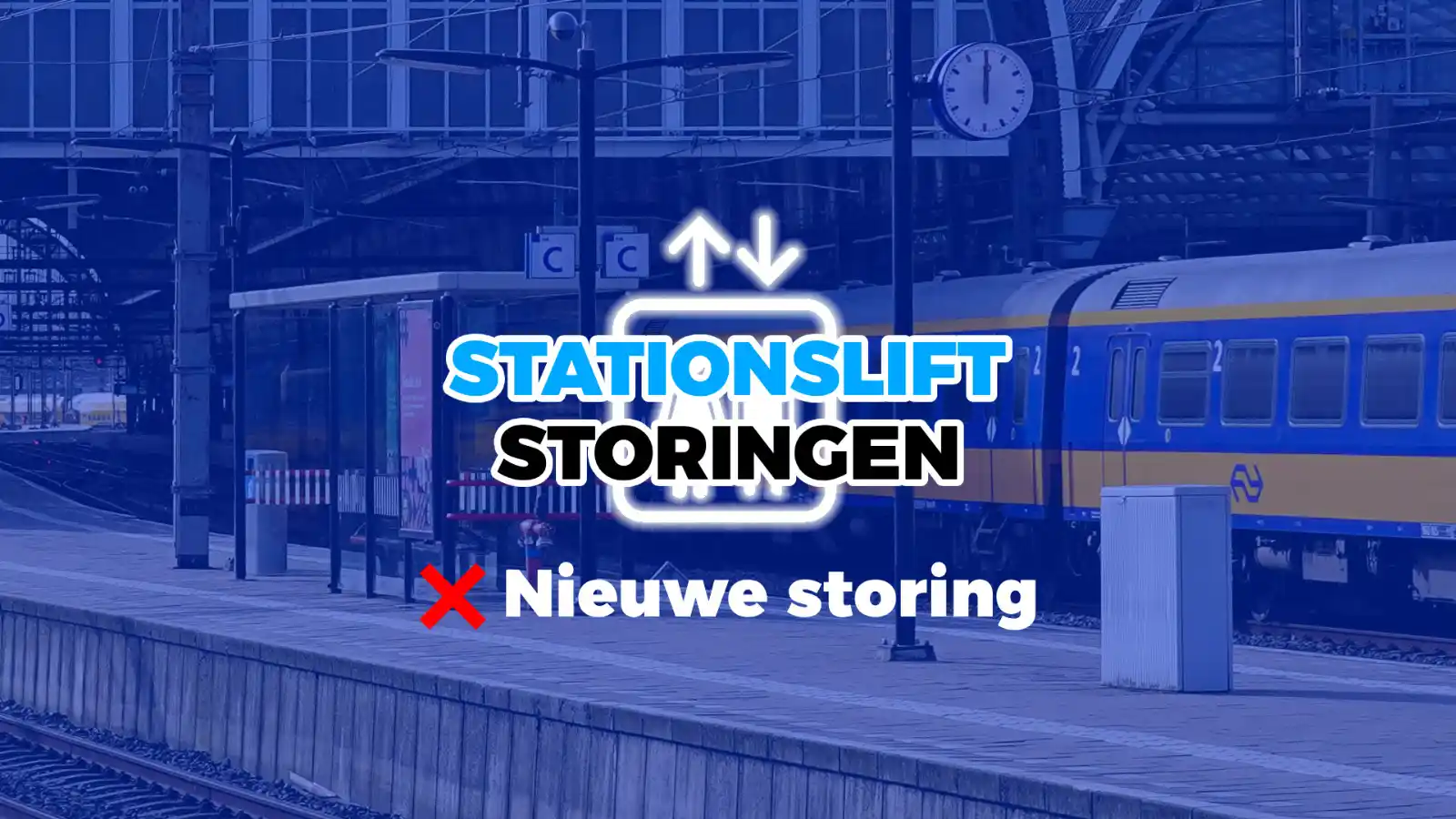 Image from Stationslift Storingen: De lift bij spoor 1 van station Haarlem is buiten dienst.  Dit station...