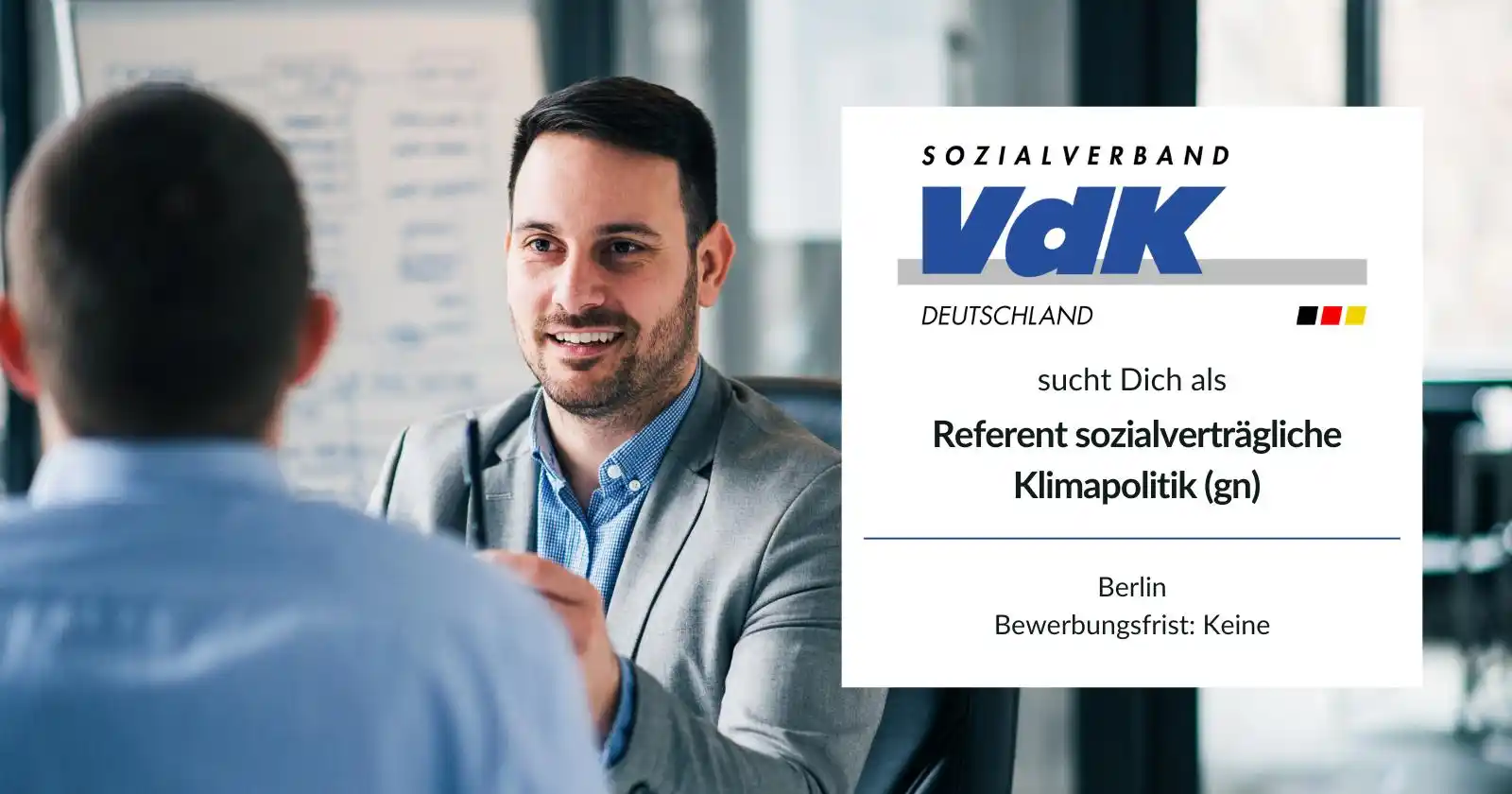 Image from politjobs: 🌳🤝 Der *Sozialverband VdK Deutschland* sucht Dich als *Referent sozi...